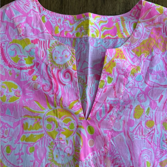 Lilly Pulitzer Marco Island Tunic SZ M Pink Pout More Kinis In The Keys - Picture 7 of 16
